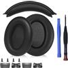 OEM Kit di ricambio per cuscinetti auricolari e fasce di cuffie | Pezzo di ricambio per la riparazione e la manutenzione di cuffie over-ear (colore: nero)