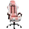 OEM Sedia da gaming ergonomica con funzione di massaggio e struttura in pelle rossa