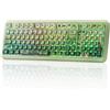 Selius Tastiera da gioco meccanica 96% - Verde - 3 modalità wireless - RGB - Compatibile con Windows e Mac