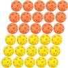 JUMPLAWN 30 Pezzi Palline da Golf Perforate, PE Gialle Arancia | Fori Progettati Precisione, Leggere e Visibili, per Spazi Ridotti, Uso Mazze da Golf