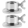 DIYEAH 2 Pezzi Dado di Bloccaggio per Manubri, Acciaio Argento 2,8 CM | Doppia Sicurezza, Montaggio senza Attrezzi, per Aste da 28mm e Centri Fitness Professionali