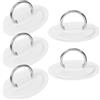 VANZACK 5 Pezzi Gancio in PVC Bianco per Kayak Gonfiabile e SUP | Montaggio Rapido, a Forma d Sicura e Affidabile, Ganci Inclusi per Rafting e Pagaia