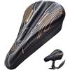 Wodsty Coprisella in memory foam traspirante per bici da strada MTB | Imbottitura in memory foam, scanalature traspiranti, riduce i punti di pressione, adatto per bici da strada e mountain bike