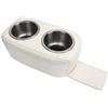 Topiky Porta Bicchiere per Pontoon, Doppio Acciaio Inossidabile con Base a | Portabottiglie portatile per barca, seggiolino auto, camper, yacht, uso marino con base appesantita