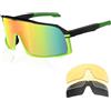 HITWAY Occhiali da ciclismo polarizzati con 4 lenti intercambiabili Protezione UV400 Occhiali sportivi da uomo e da donna Occhiali da bicicletta Occhiali da sole sportivi Ciclismo Guida Corsa Baseball