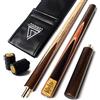 CUESOUL 3/4 57 18oz Stecca da Biliardo Snooker, Punta 9.5mm con Custodia | Estensione 6+telescopica, frassino e noce, design classico con custodia. Regalo ideale.