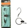 Wodsty Wels - Rig da pesca con sonaglio, gancio singolo, 100 cm, filo in acciaio | Gancio singolo per pesca alla carpa, sonaglio, galleggiante, in acciaio al carbonio, nero, 100 cm, per pesca di fondo