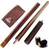 CUESOUL 57 Inch Walnut 3/4 Piece Snooker Stecche-18oz | Estensione 6+telescopica, frassino e noce, design classico con custodia. Regalo ideale.