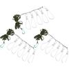 JECOMPRIS 3 Set Set Pesce Fresco in Acciaio Inossidabile 5 Ganci e Clip | Blocco Stabile, Aggancio a Moschettone, per Pesca in Riva e Kayak, Portatili