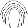 VANZACK 5 Pezzi Corda Elastica per Trampolino con Anello e Fibbie Doppie | Sostituzione per Rete del Trampolino, Manutenzione Interna, Nero, Adatta a Operatori e Tecnici