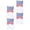 LIFKOME 4 Pezzi Rete da Basket Tricolore in Nylon per Canestro Standard | Resistente All'usura, Tiro senza Grovigli, per Scuole e Campi Coperti, Suono Netto