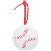 JUMPLAWN Portamonete a Tema Baseball in Silicone Cerniera e Portachiavi | Organizzatore Mini per Auricolari e Cavo Dati, Bianco, per Viaggio e Palestra
