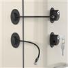 REZIPO - Confezione da 2 serrature per porte del frigorifero con 4 chiavi, serratura per cassetti e congelatori, serrature di sicurezza per bambini, colore nero