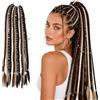 Yeaxxsqy Coda di cavallo elastica del terrore, trecce vichinghe Clip intrecciata lunga Boho nell'estensione per capelli, 24 pollici, Stylin in un minuto, Stile 2