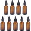 Frcolor - Flaconi in vetro per oli essenziali, confezione da 9 bottiglie da 30 ml, ambrate, con contagocce e cappuccio