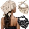DRESHOW 2 Pezzi Bandana Donna Fascia Triangolare Fascia per Capelli Vintage Annodata per Donne e Ragazze