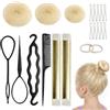 YUZHEDM 21 pezzi per capelli ciambelle chignons kit ciambelle chignon boudin capelli accessorio per capelli donna pinza crocchia magica per pinze crocchette per ragazza donna giallo