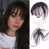 FFWTPY Frangia Clip Capelli Veri Frangetta Naturale Topper Frontale Ciuffo Capelli Lisci Estensioni Integrazione Volume