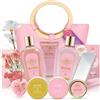 Spa Luxetique Set Regalo Donna -11 Pezzi Profumo di Rosa, Regalo Festa della Mamma, Set Regalo Donna Beauty da Lozione Corpo, Bagnoschiuma, Borsa Spaziosa, Regali di Compleanno per la Mamma