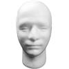 Yokawe Parrucca maschile Display Manichino Testa Supporto Modello Polistirolo Schiuma per parrucca Posticci Cappelli Cuffia Copricapo Cosmetici Bianco