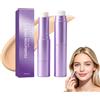 QEEROYO Fondotinta Cambia Colore, Fondotinta Stick 2 in 1 Bianco Cambia Colore Auto-Adattivo, Con Testina a Spazzola, Impermeabile, Leggero, Naturale