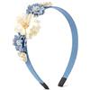 Bremorou Fascia per capelli con fiori per primavera estate elegante blu bianca rosa floreale copricapo antiscivolo fascia per capelli accessori per capelli per donne ragazze bambini adolescenti