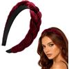 Traziewell HB70015 - Cerchietti per capelli da donna, in tessuto intrecciato, largo, accessorio per cena, matrimonio, ospite