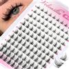 Veleasha Ciglia Cluster Fairy Manga Lash Clusters Nastro trasparente Fairy Anime Cluster Eyelashes 120pcs C Curl 8-16MM Spiky Single Ciglia (Manga02)