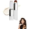 GVOXIS Fondotinta Stick 2 In 1, Fondotinta Coreano Stick Con Pennello,Texture Leggera e Luminosità Naturale, Adatto a Tutti i Tipi di Pelle, Impermeabile a Lunga Tenuta e Idratante（Bianco avorio）