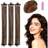 REBECCAGIBSON 3 Pezzi Bigodini Senza Calore per Dormire 27CM,Hair Curler Bigodini per Capelli Lunghi e Medi,Bigodino Pigro Set Adatto per Dormire,Strumento per Lo Styling Dei Fai-Da-Te(Marrone)