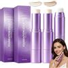 BASTOUR 2 Pezzi Fondotinta 2 in 1 Bianco che si Adatta al Colore Della Pelle | Fondotinta Stick Coreano, Con Testina a Spazzola, Adatto a Tutti i Tipi di Pelle, Impermeabile, Leggero