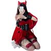 Generico Devil Costume Women, Red Devils Halloween Dress, Halloween Devil Costume | 6Pcs Halloween Fiend Costume Set Girdle, Gloves, Accessories, Couples Set For Cosplay Halloween Holiday