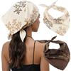 DRESHOW 2 Pezzi Bandana Donna Fascia Triangolare Fascia per Capelli Vintage Annodata per Donne e Ragazze