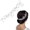 ELKLUG Pettine Capelli Sposa Stile, Accessori Capelli Sposa, Accessori Capelli per Matrimonio e Cerimonia, Fermaglio a Due Denti Elegante per Acconciature e Chignon, Gioielli per Capelli Donna