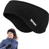 REOTECALL Fascia per capelli in pile, antivento, scaldaorecchie, unisex | Caldo e antivento, per jogging ed escursionismo, bicicletta e moto, design unisex, colore nero