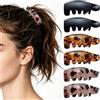 JBUQEG 6 fermagli per capelli a banana, antiscivolo, con stampa leopardata, mini clip a banana opache, portatili, a tenuta forte, per code di cavallo, chignon e acconciature ricce, accessorio per lo