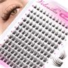 Veleasha Ciglia Cluster Spiky Marrone Manga Lash Clusters come estensioni ciglia, 144 pezzi 8 - 16 mm C Curl Anime Cluster Eyelashes Nastro sottile Single Ciglia (Manga03)
