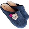 inblu ciabatte pantofole comfort invernali feltro donna FLORAL sottopiede soft