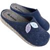 inblu ciabatte pantofole comfort invernali feltro donna BUNNY punta chiusa con decoro e sottopiede super SOFT