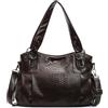 Coolives Borsa Bauletto Hobo Borsa a mano con Tracolla da Donna in Pelle Sintetica Sacchetto Borsa a spalla Donne Borse Manici Lunghi Borsetta con Motivo a Pelle di Coccodrillo Nero