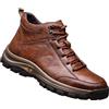 Generisch Scarpe invernali da uomo, imbottite, imbottite, in pelle, calde, invernali, invernali, trekking, trekking, scarpe da trekking