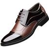 TvzsiY Scarpe Oxford con Lacci Nuove da Uomo, Scarpe Eleganti Punta affilata Classiche, in Pelle Bicolore, per Negocio Cerimonie
