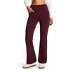 Comallan Thermo Flare Leggings Inverno Impermeabili Alto Vita Caldo Peluche Pantalone