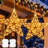 Yowin Stella di Natale Luminosa 2 Pezzi 75 LED Luci Natale da Esterno | Batteria con Timer, Addobbi Natalizi Impermeabile Decorazioni Finestra Natale per Interno Festa Albero Balcone Porta Portico