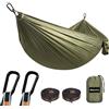 NatureFun NTUREFUN Amaca da Campeggio da Viaggio Ultraleggera | Capacità di Carico 300kg,(275 x140 cm) Traspirante,Nylon da Paracadute ad Asciugatura Rapida | 2 x Moschettoni, 2 x Corde in Nylon Incluse