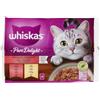 Whiskas Pure Delight Succulenti Straccetti, 1+ Anni, Cibo Umido per Gatto, Confezione da 4 Bustine da 85 g