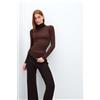 ESSE Sottogiacca manica lunga in Cashmere con collo alto CACAO