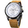 DAXIAOYU Orologio da polso meccanico da uomo, con cinturino in vera pelle, automatico, militare, analogico, con visualizzazione della data, casual, impermeabile