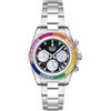 DUXOT Orologio cronografo da uomo Accelero Rainbow da 40 mm con cinturino in acciaio inossidabile massiccio DX-2064