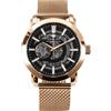 LOUIS XVI Versailles 2.0 Automatico 1910 - Ø 43,5 mm - Orologio da uomo - Impermeabile - Orologio scheletrico - Cinturino oro rosa - Quadrante nero - Orologio automatico, oro rosa